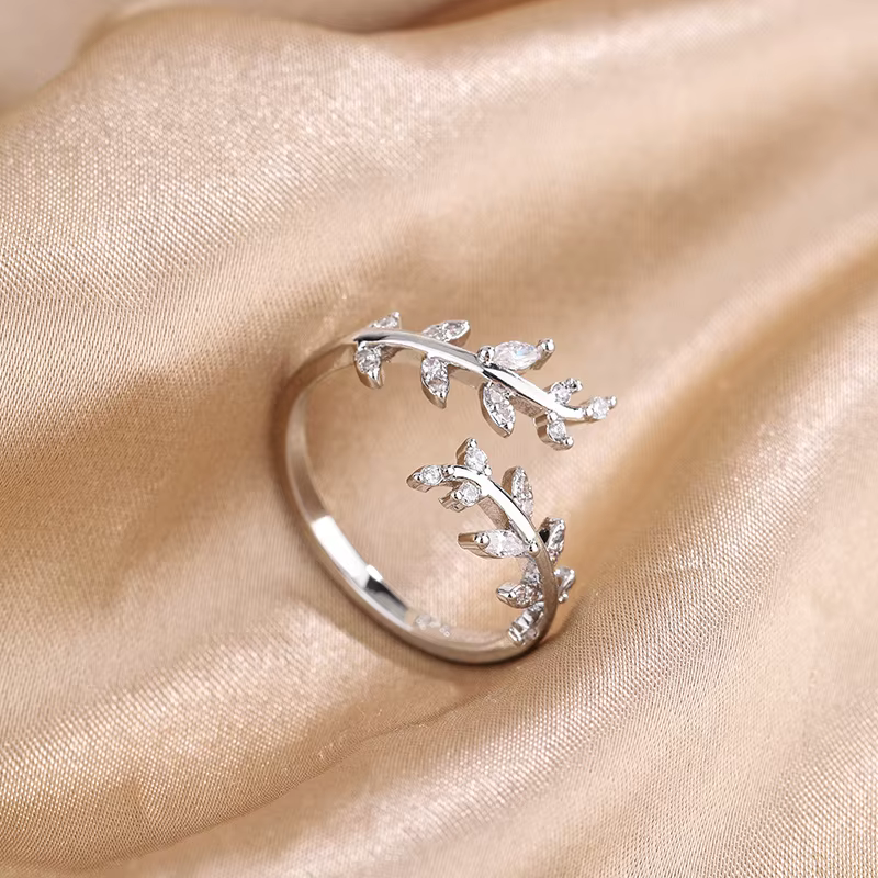 Bague en argent Sterling 925 et or pour femmes, branche réglable en Zircon, bijoux fins de mariage, 