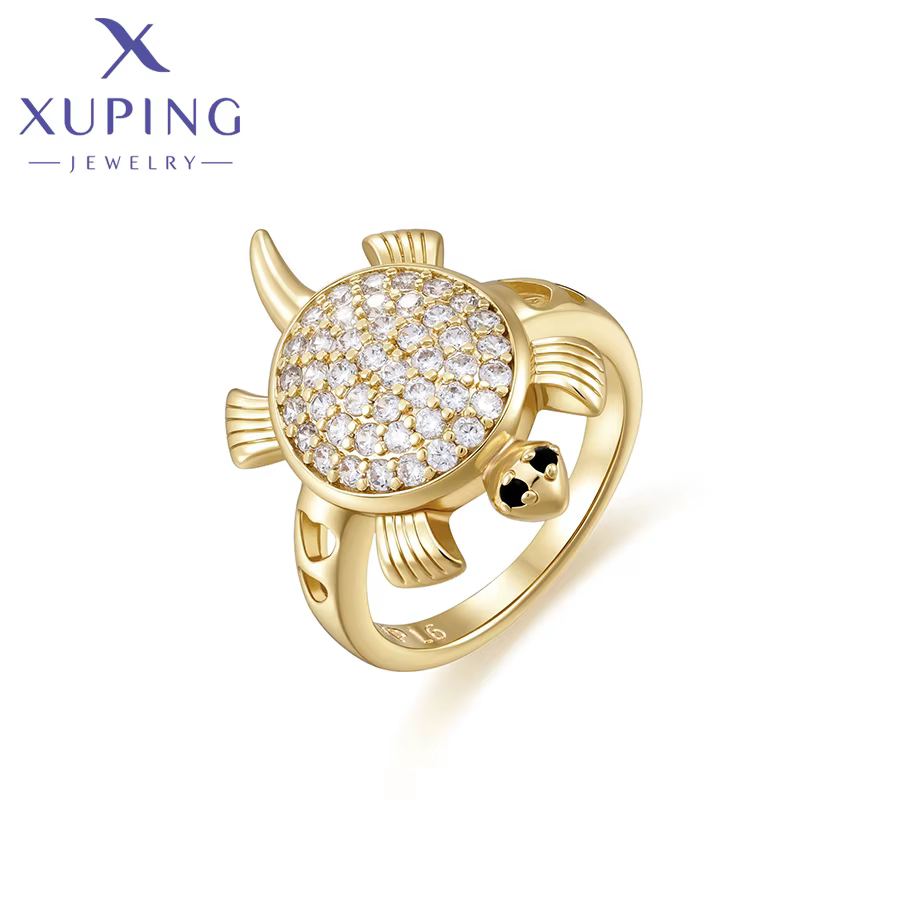 Bague Xuping Bijoux Tendance Élégante Nouvelle Arrivée Motif Animal Plaqué Or pour Cadeau de Fête X0
