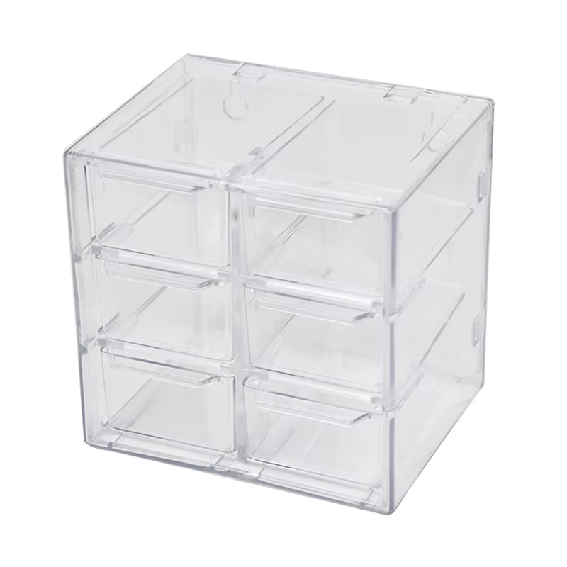 Organisateur de bijoux, boîte de rangement de bureau, type tiroir, étagère transparente, boîte de ra