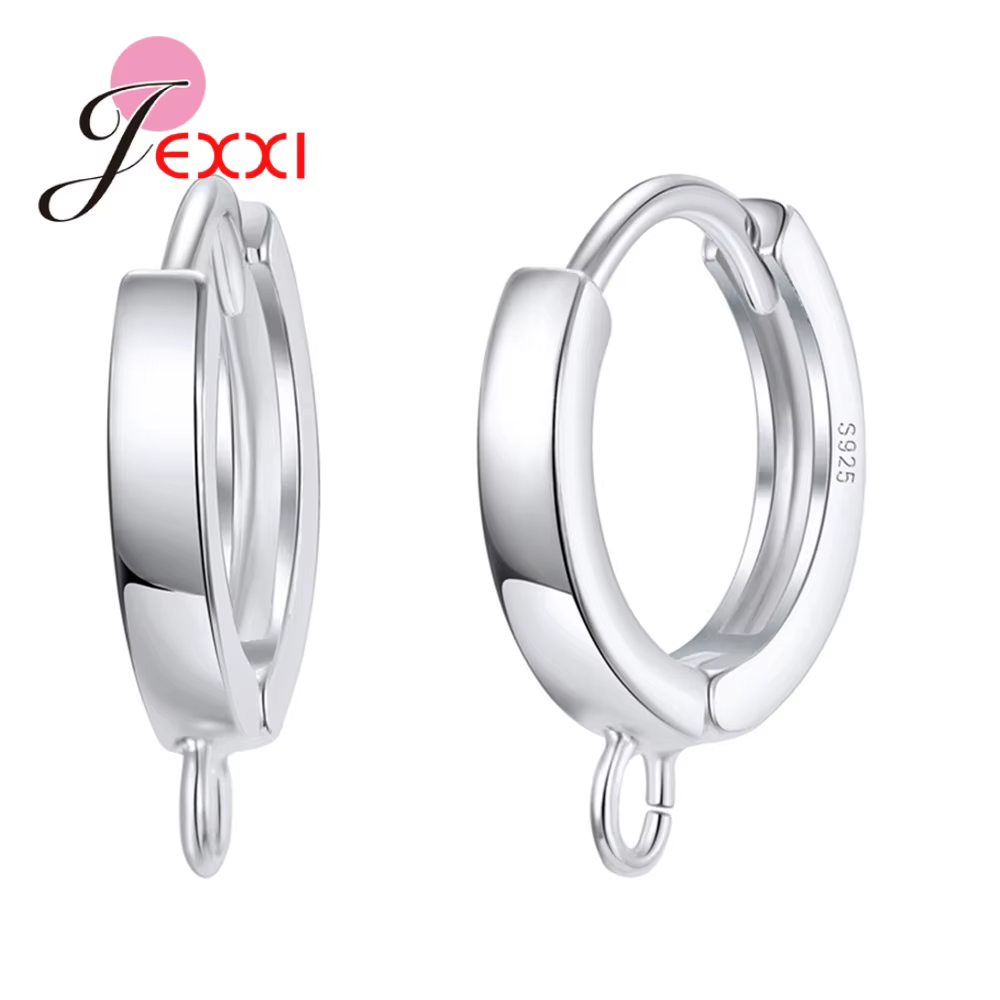 Boucles d'oreilles créoles classiques en argent Sterling 925, composants de bijoux pour la fabricati