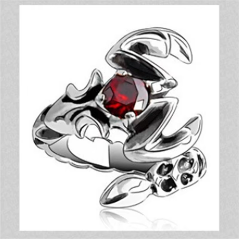 Bague en argent Sterling 925 pour femmes, bijoux de personnalité, cristal scorpion, motif Animal, ac