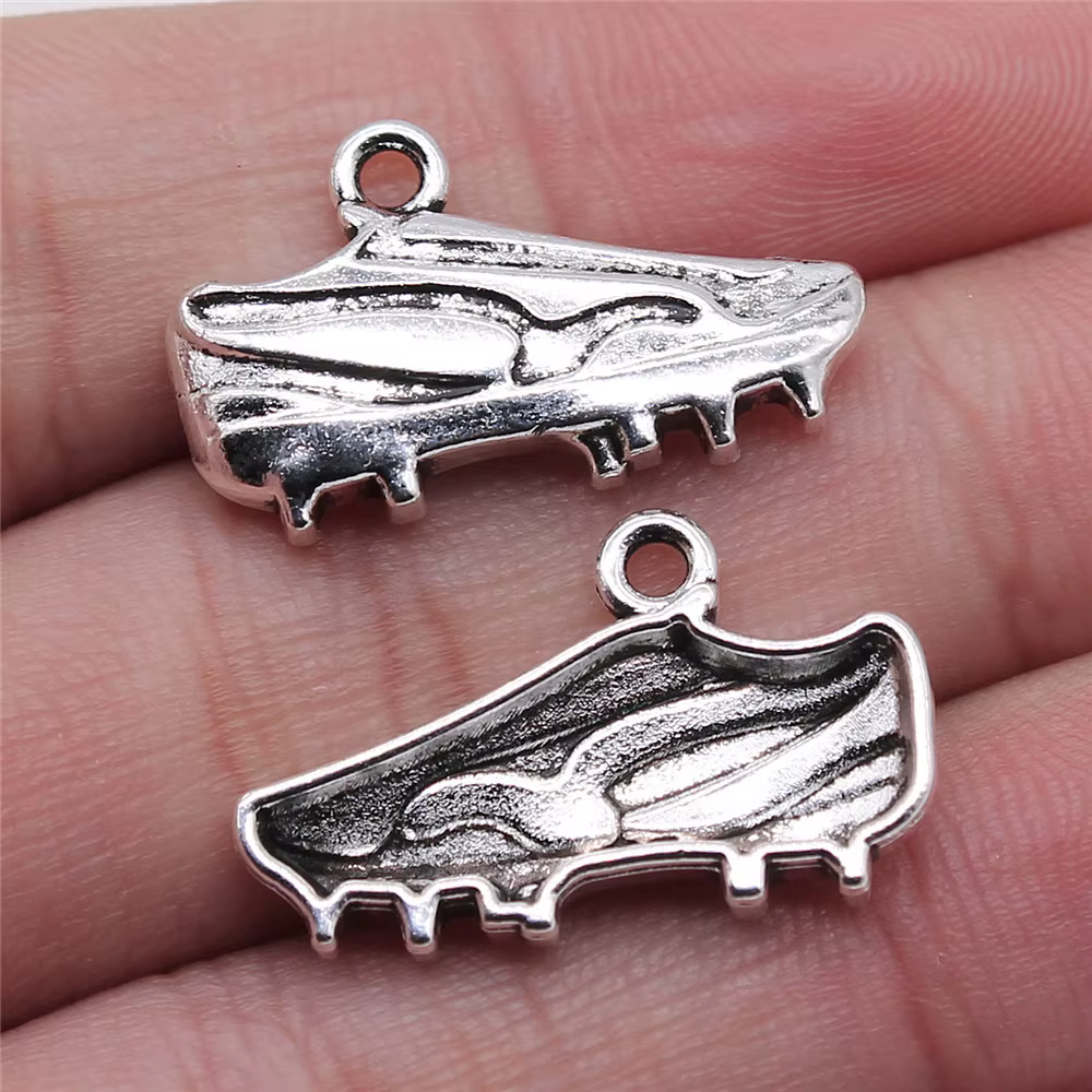 WYSIWYG 10 pièces 15x25mm 2 couleurs Bronze antique Argent antique Breloques en forme de crampons de