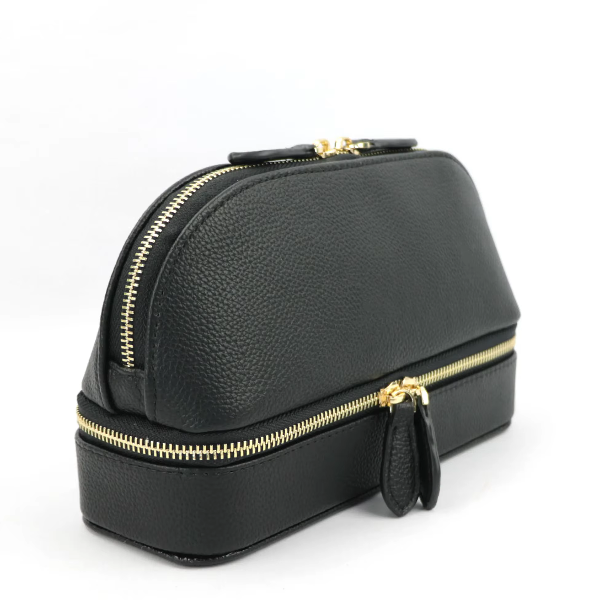 Sac cosmétique en cuir de galets de chancelier personnalisé gratuit pour femmes, boîte de rangement 
