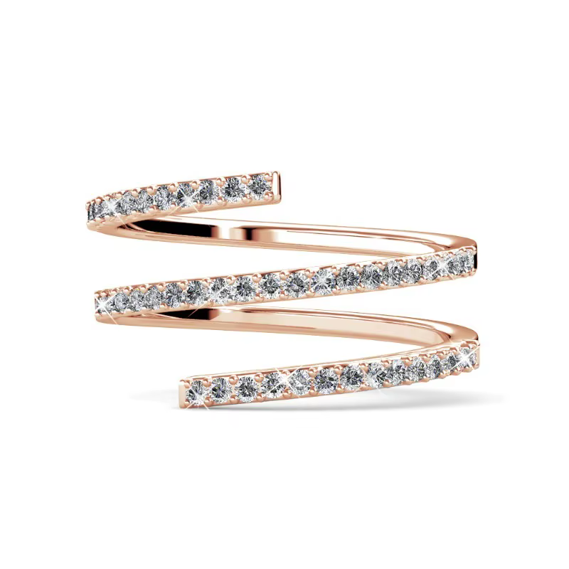 Bagues créatives Daisini avec cristaux Swarovski pour femmes, bijoux de mariage de luxe plaqués or r