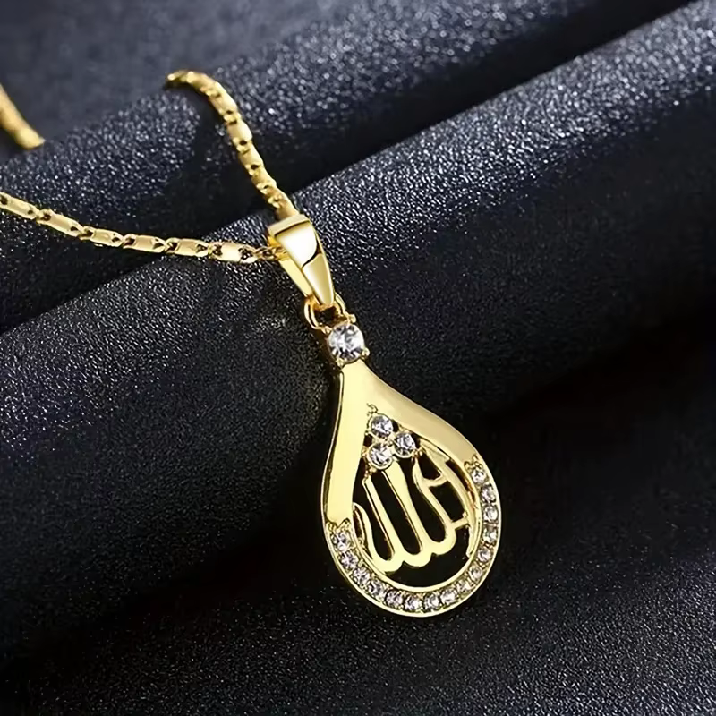 Huitan Alah – collier pendentif Design pour femmes, couleur or Noble, bijoux musulmans religieux pou