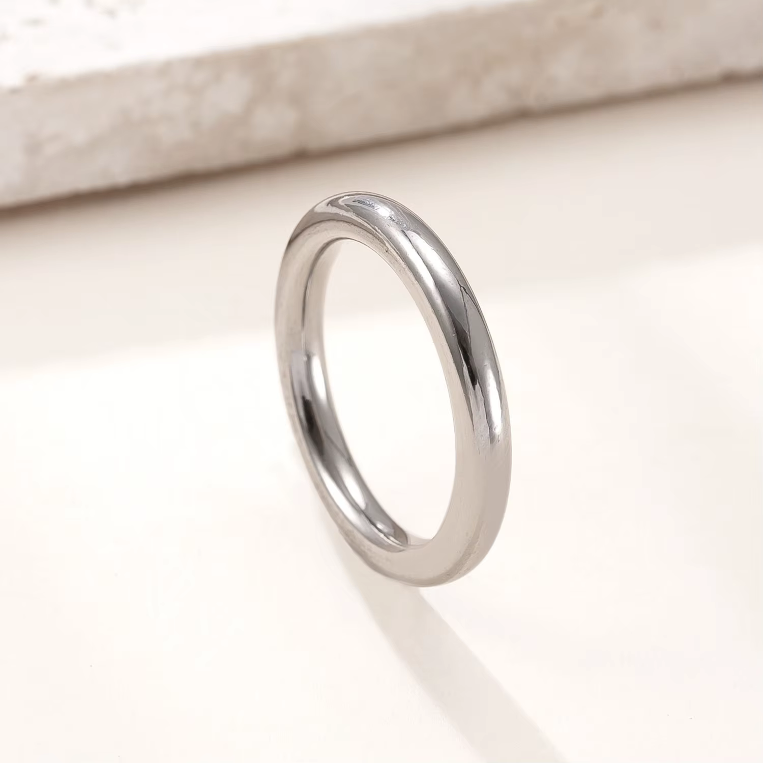Bague en acier inoxydable pour hommes et femmes, couleur or, minimaliste, tendance, pour Couple, bij