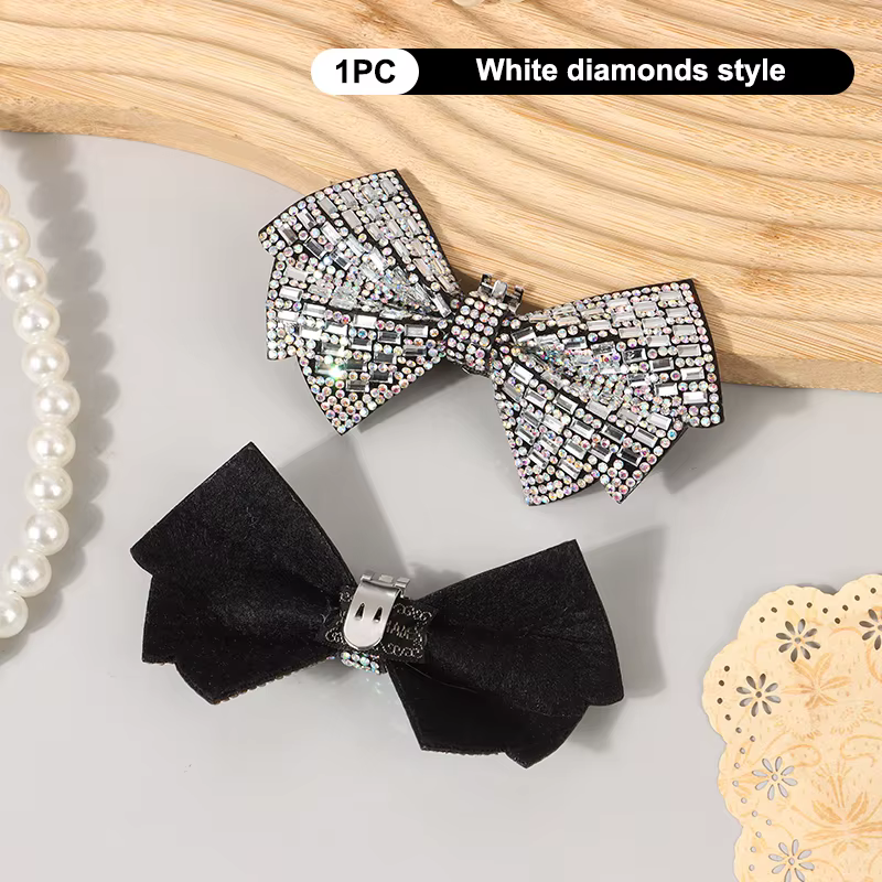 Boucle de chaussure à nœud en strass de luxe séduisante, Clip scintillant pour mariage, bijoux à bre