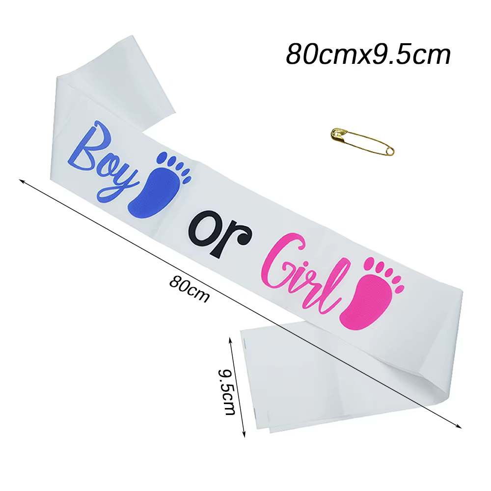 1 pièce Sangle de cou pour révélation du sexe garçon ou fille, Décoration de fête, Fournitures de fê
