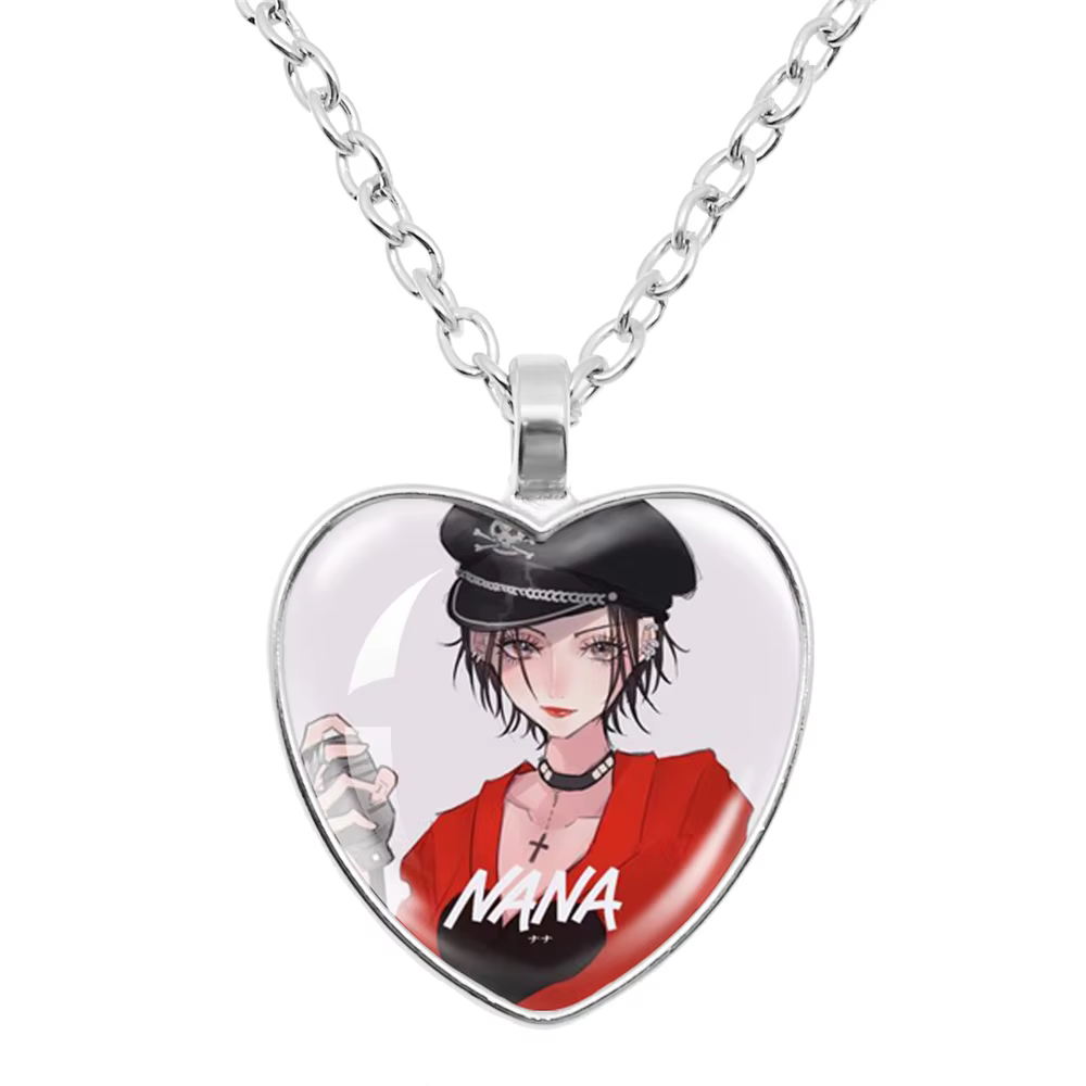 Collier de coeur en verre Yazawa Osaki Nana Anime pour femme, bijoux créatifs faits à la main, cadea