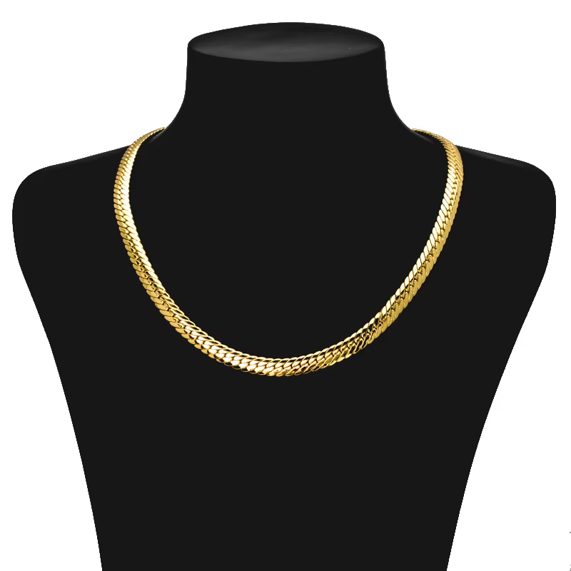 Sunny Jewelry – collier en cuivre, chaînes serpent plaquées or, haute qualité pour femmes et hommes,