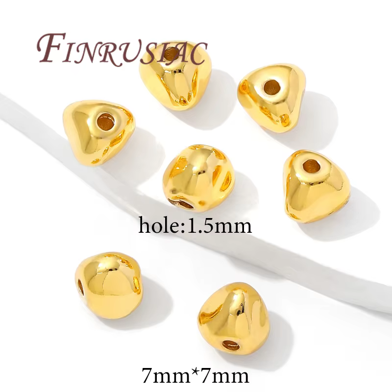 Perles baroques plaquées or 18 carats, accessoires de perles de Bracelets, séparateurs pour perles, 