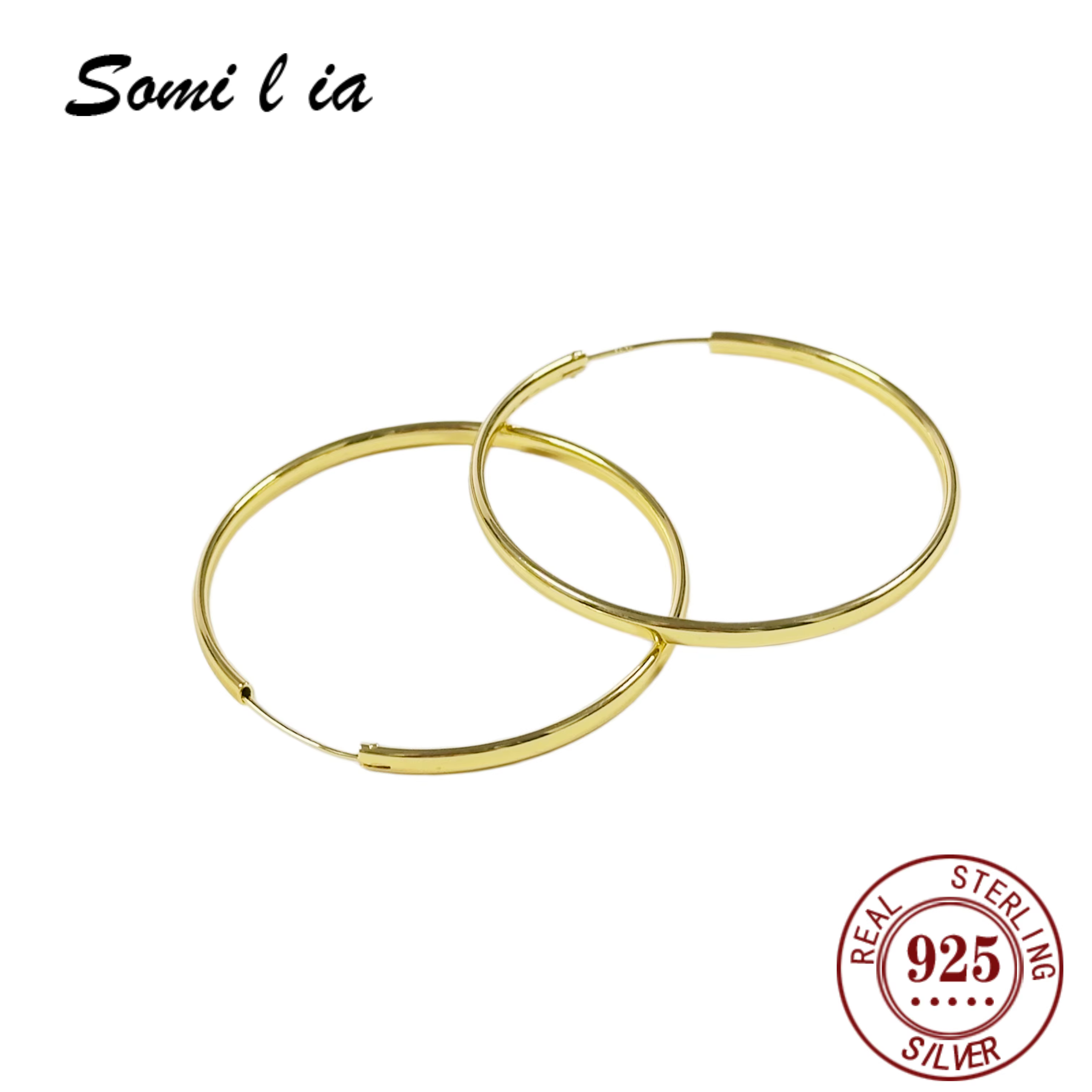 SOMILIA – boucles d'oreilles originales en argent Sterling 925 pour femmes, cadeau de mariage, bijou