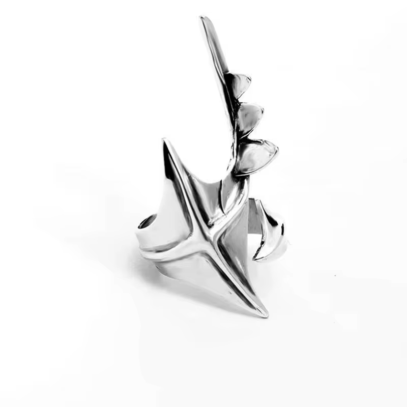 Bague irrégulière Cyberpunk Alien unisexe, style hip-hop, à ouverture exagérée, accessoires de bijou