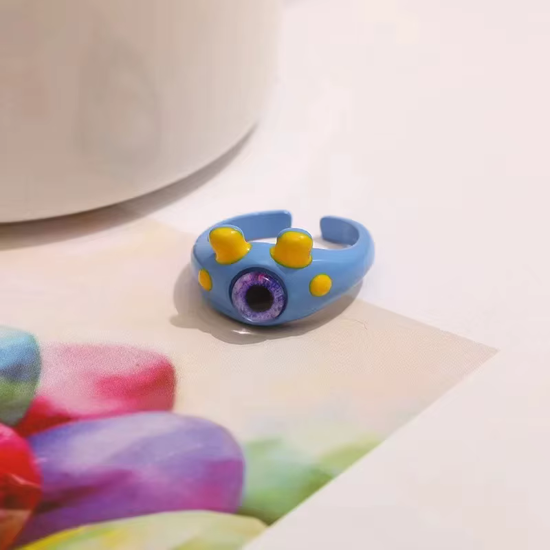 Bague monstre mignonne pour enfants, design d'œil unique, style Ins, cadeau pour étudiants, amis, am