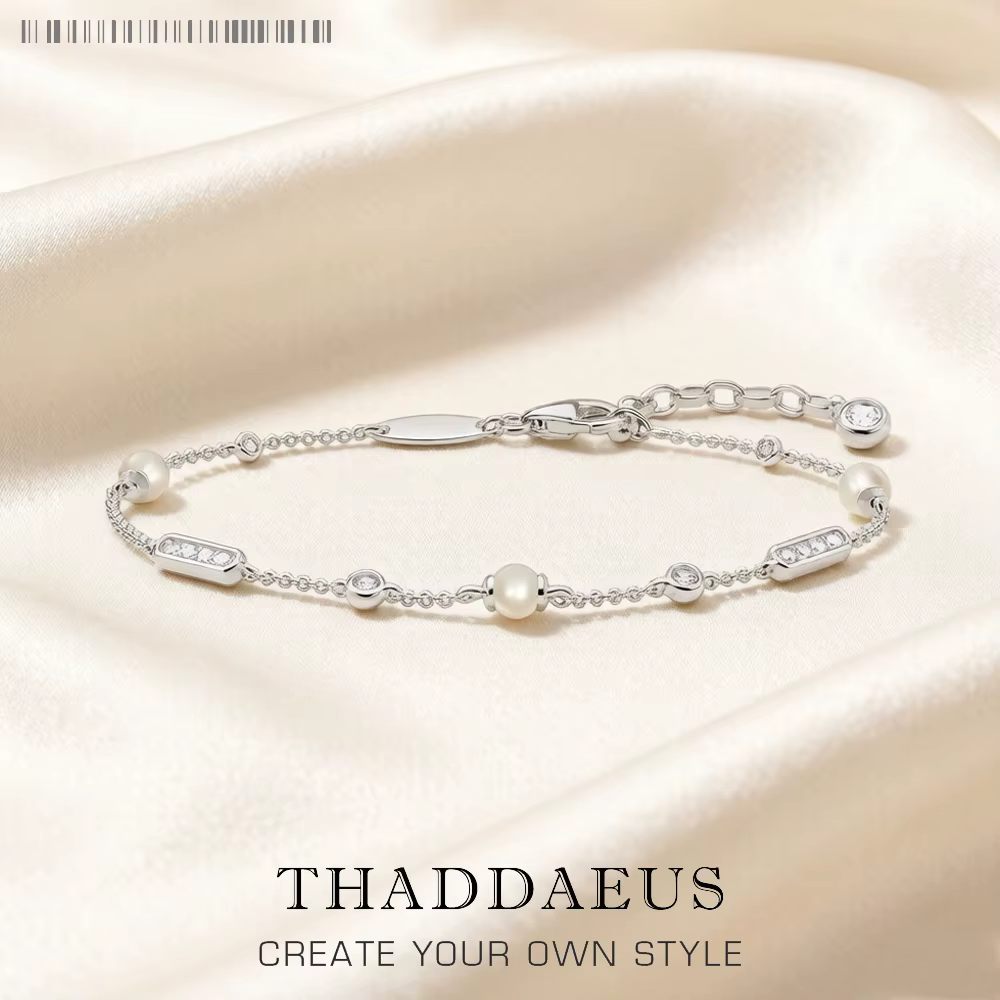 Bracelet en pierre blanche perle en argent Sterling 925, bijoux fins élégants, cadeau romantique pou