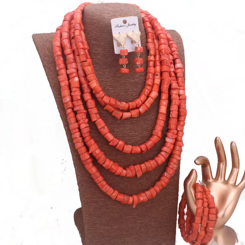 Dudo-Ensemble de bijoux en perles avec collier, bracelet et boucles d'oreilles, lieux naturels, 5 co