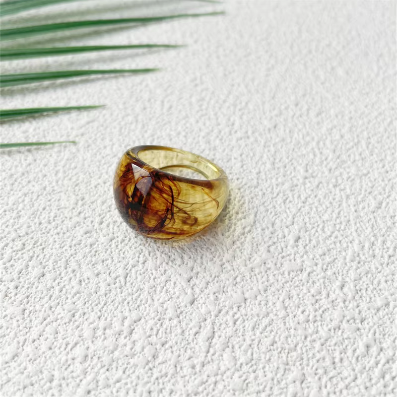 UJBOX – bague en gelée acrylique florale multicolore, bijoux de déclaration de Style Y2K pour les ma