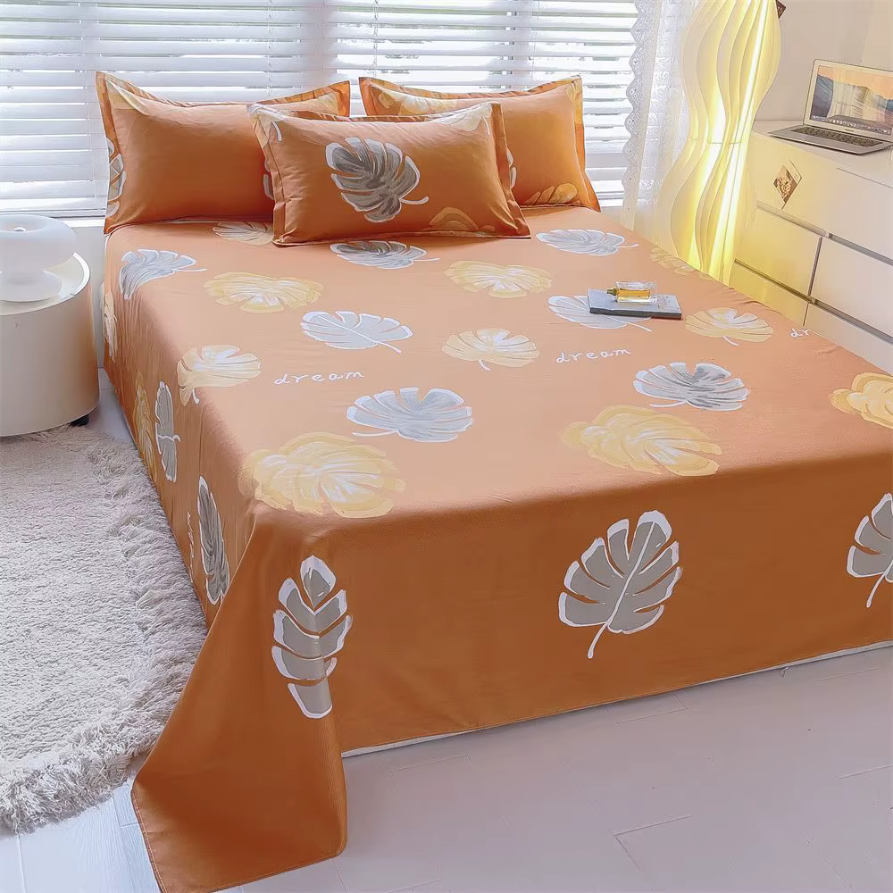 Ensemble de draps de lit 3 pièces/ensemble en coton avec taies d'oreiller pour amoureux, literie de 