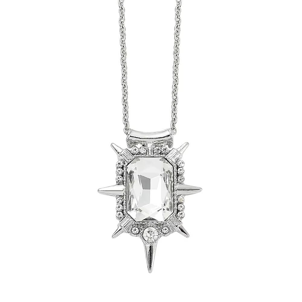 Zelena Glinda une fois méchante sorcière verre pendentif collier mode chaîne lien cristal déclaratio