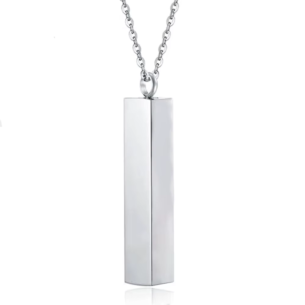 Collier pendentif en cristal en acier inoxydable pour hommes et femmes, commémoratif, cendres, urne 