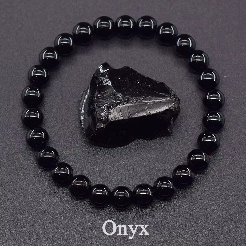 8MM naturel épidote Zoisite pierre perle Bracelet Homme Quartz lave oeil de tigre Bracelet en pierre