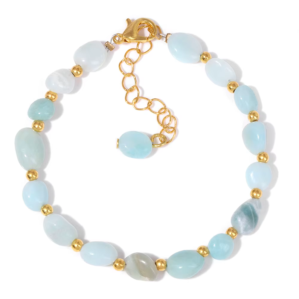 Bracelet de perles de quartz rutilé vert pour hommes et femmes, pierre de cristal irrégulière, brace