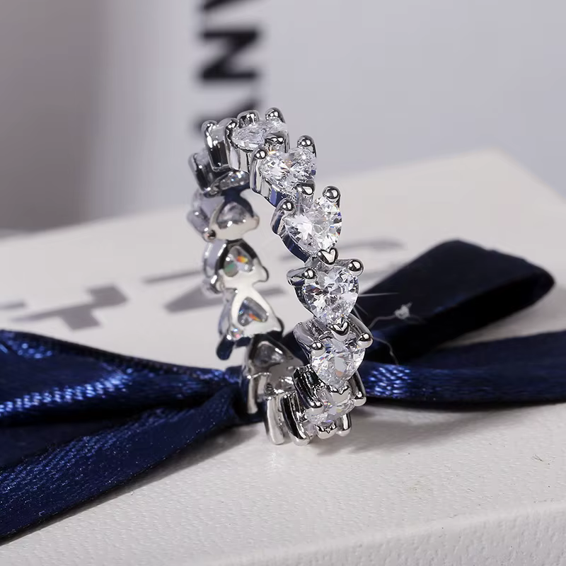 Bagues de promesse en argent 925 pour femmes, accessoires gracieux, absorbe ouissant, cubique, cadea