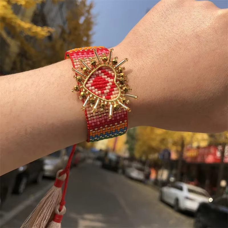 ALIYA classique Miyuki coeur Bracelets femmes mode luxe Bracelet bijoux nouvel amour 3D Pulseras Muj
