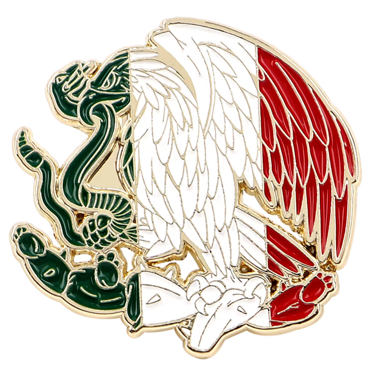 Épingles de drapeaux du Mexique pour vêtements, insignes d'aigle de dessin animé cool, broches en ém