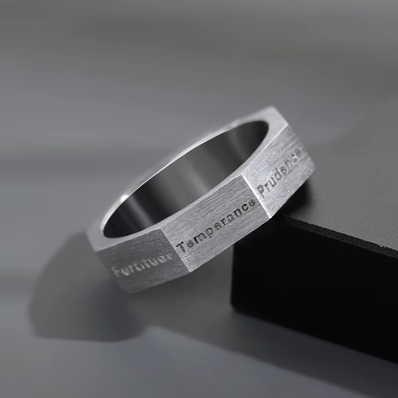 Bagues en argent Sterling 925 pour femmes, Simple, minimaliste, rétro, motif de lettres, ouvert, à l