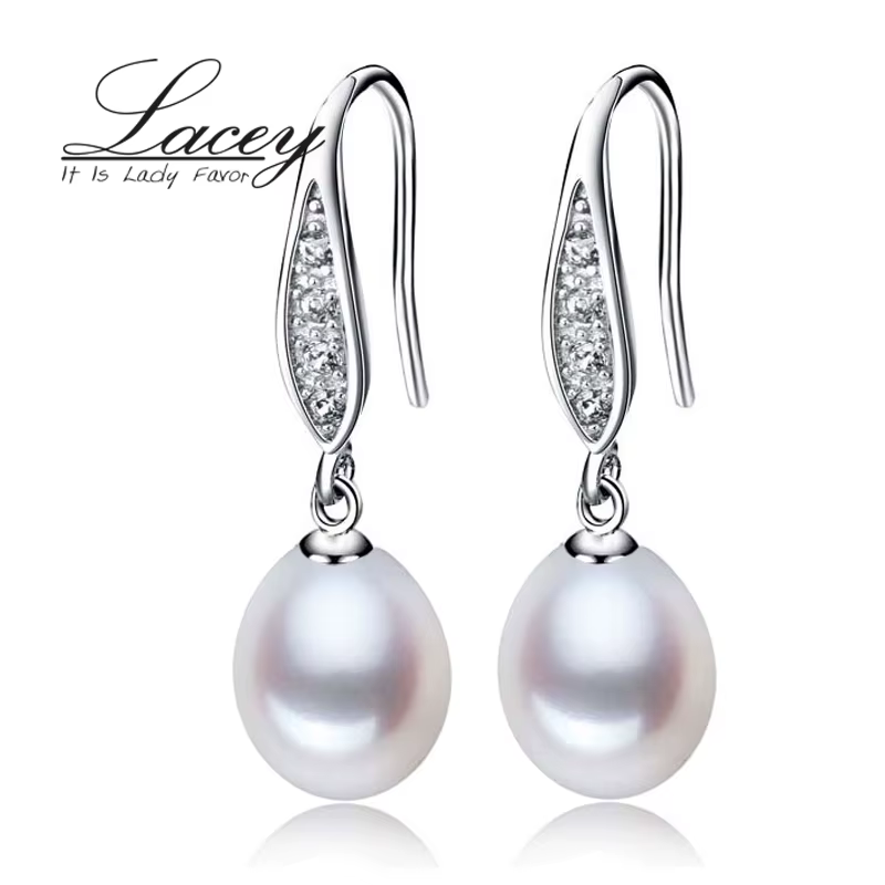 Boucles d'oreilles en perles noires naturelles, bijoux pour femmes, boucles d'oreilles en argent 925