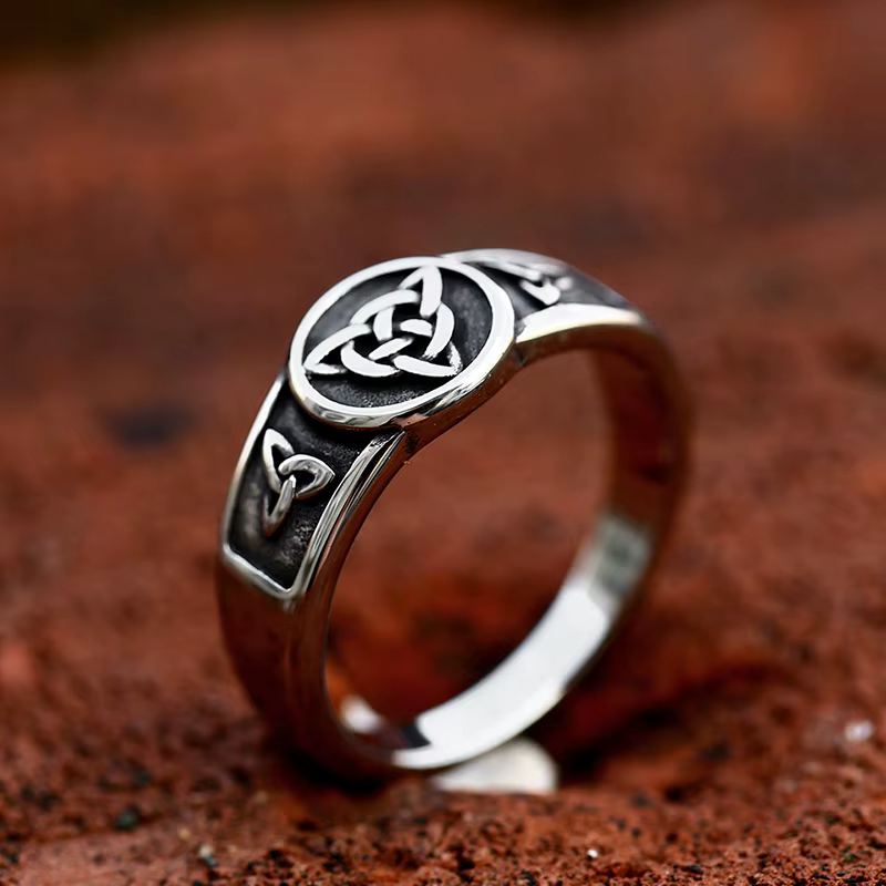 BEIER style rétro simple bague en acier pour hommes bijoux Odin symbole nordique Viking Biker anneau