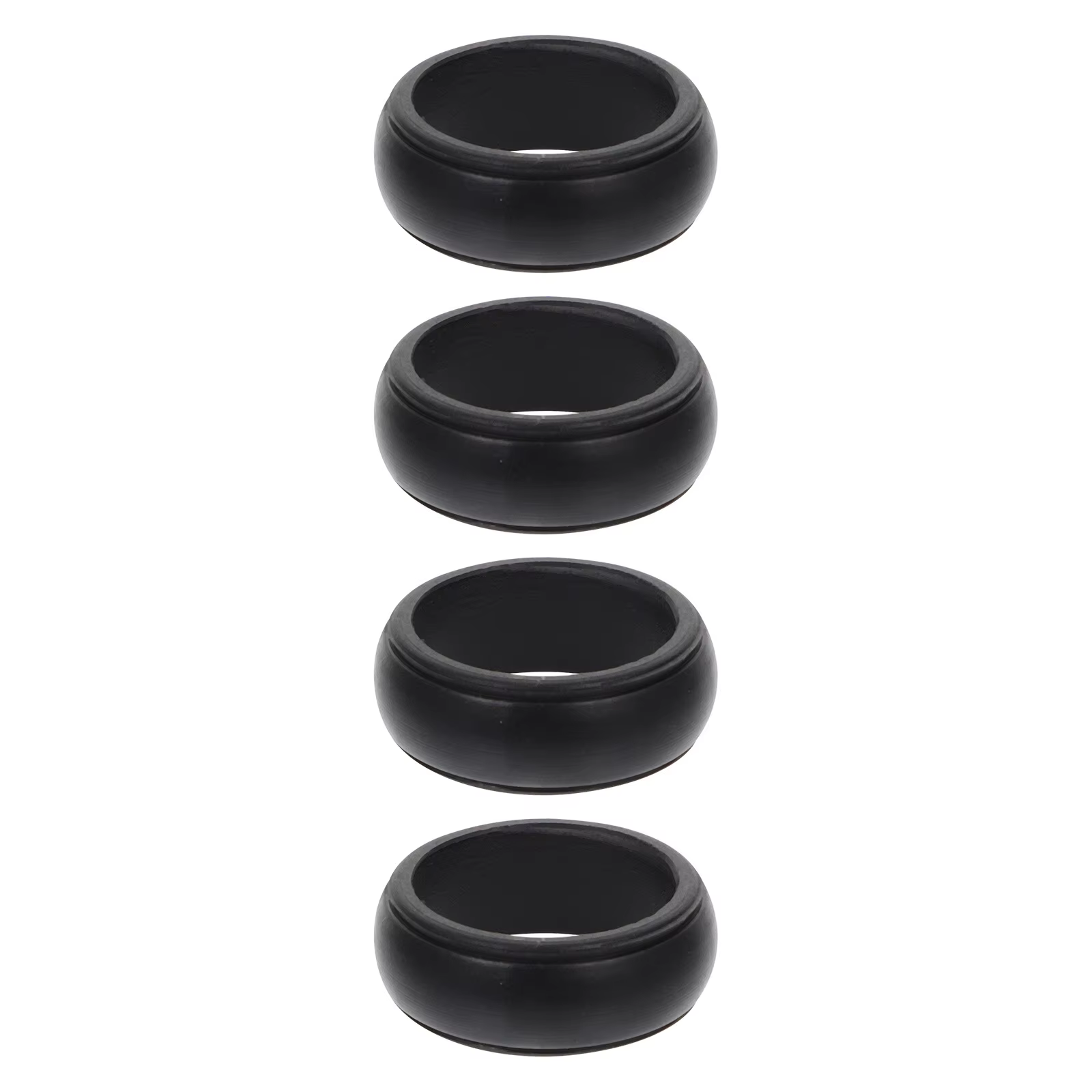 Lot de 4 protections de doigts sportives en silicone noir flexible pour l'entraînement, la natation,