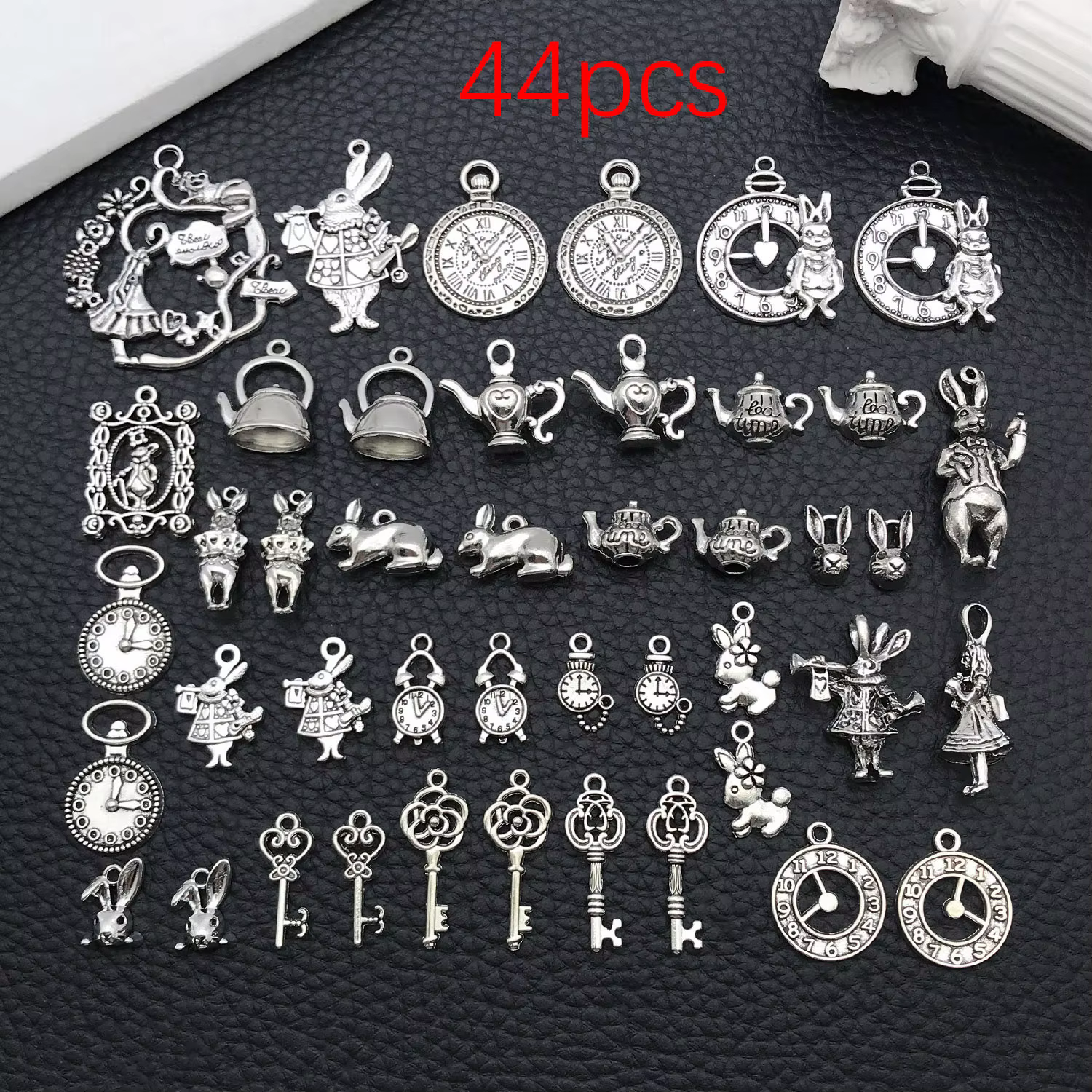 44/45 pièces Antique argent Bronze ton Alice au pays des merveilles charme contes thé fête Steampunk