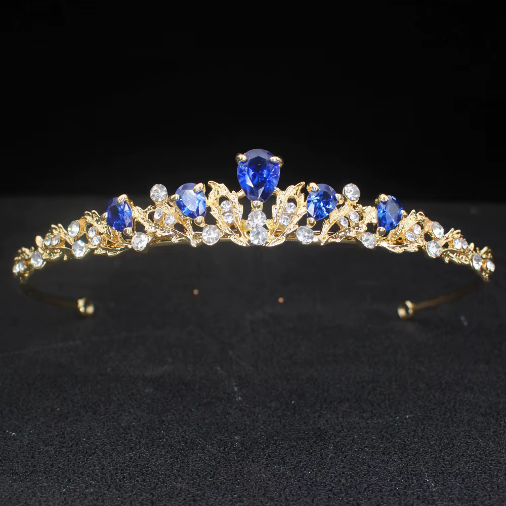Diadème de princesse en zircon de luxe pour fille, femme, mode, couronne de mariée, diadème de maria