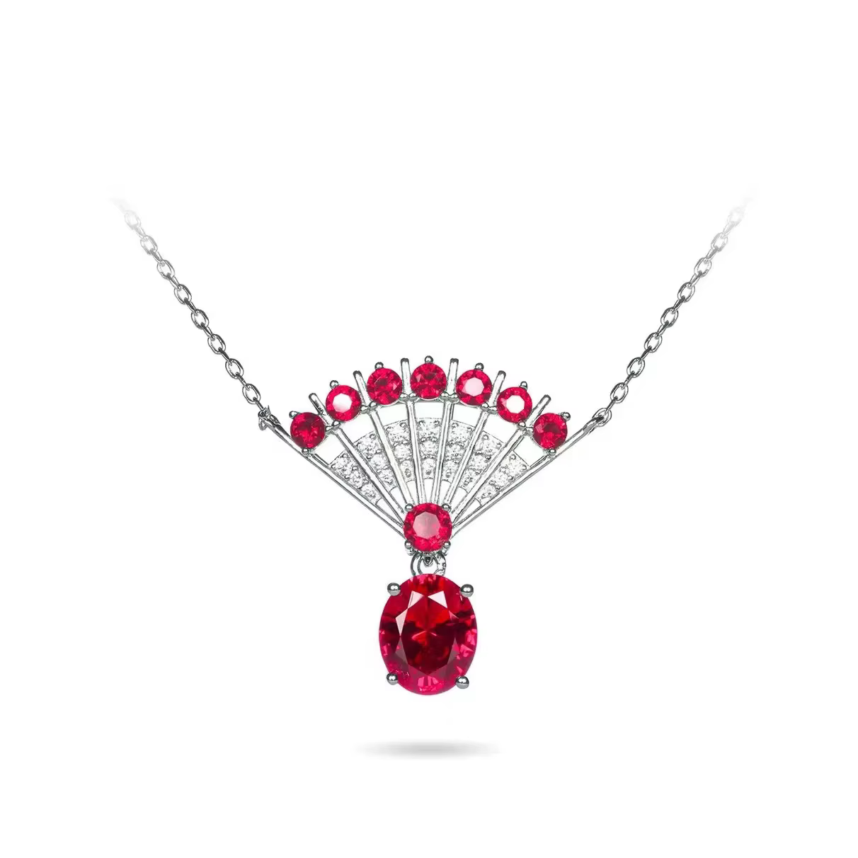 Foydjew – ensemble de bijoux de luxe en corindon rouge artificiel de haute qualité pour femmes, bouc
