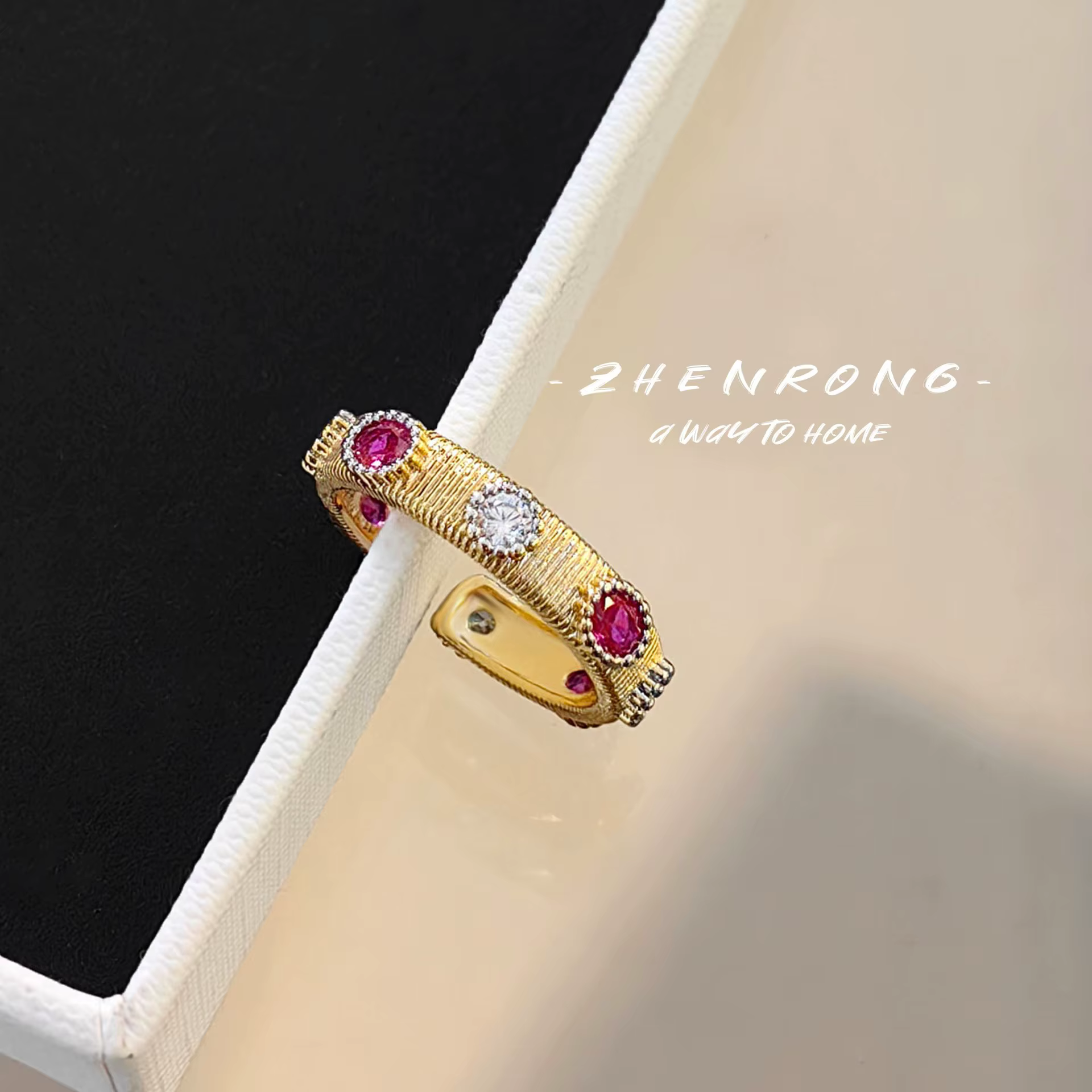 Bracelet de luxe plaqué or 18 carats pour femme, bague vintage, manchette exquise, bague cocktail, b