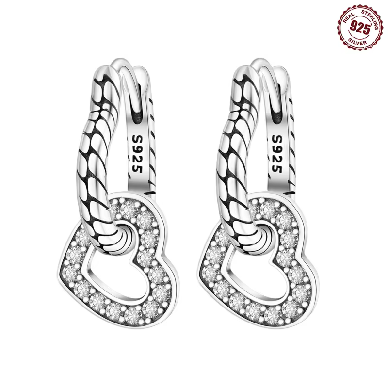 Boucles d'oreilles pendantes en argent Sterling 925, forme serpentine, pour femmes, fiançailles, fêt