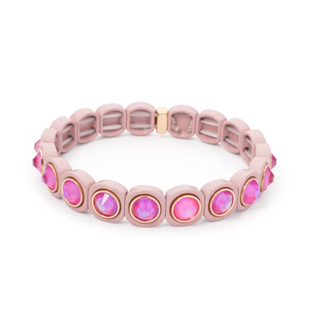 Bracelets colorés pour femmes, nouveau Design, incrusté de résine brillante, diamant, élastique, cri