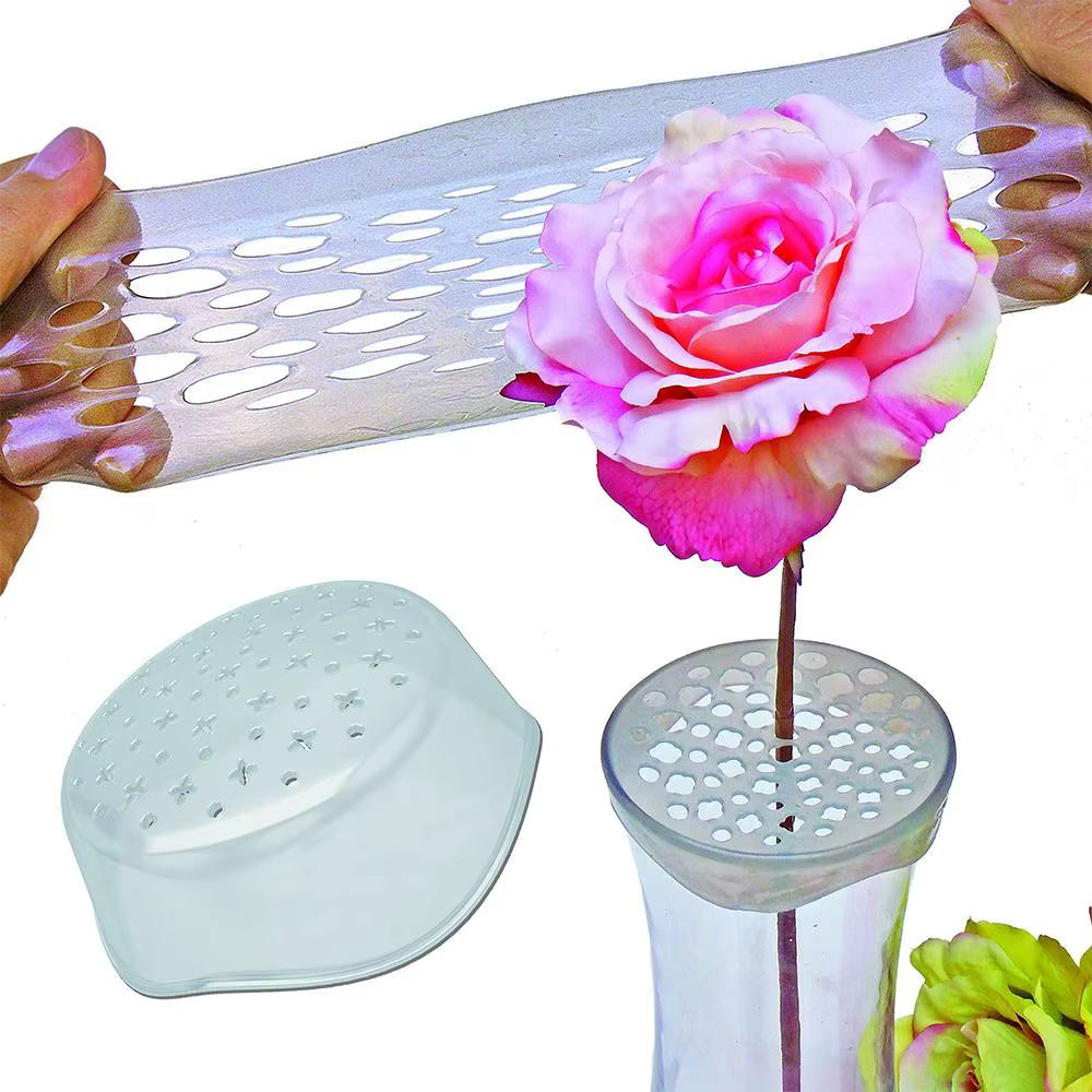 Arrangement de fleurs réutilisable bricolage, support de fleurs, fixation de paille de plante