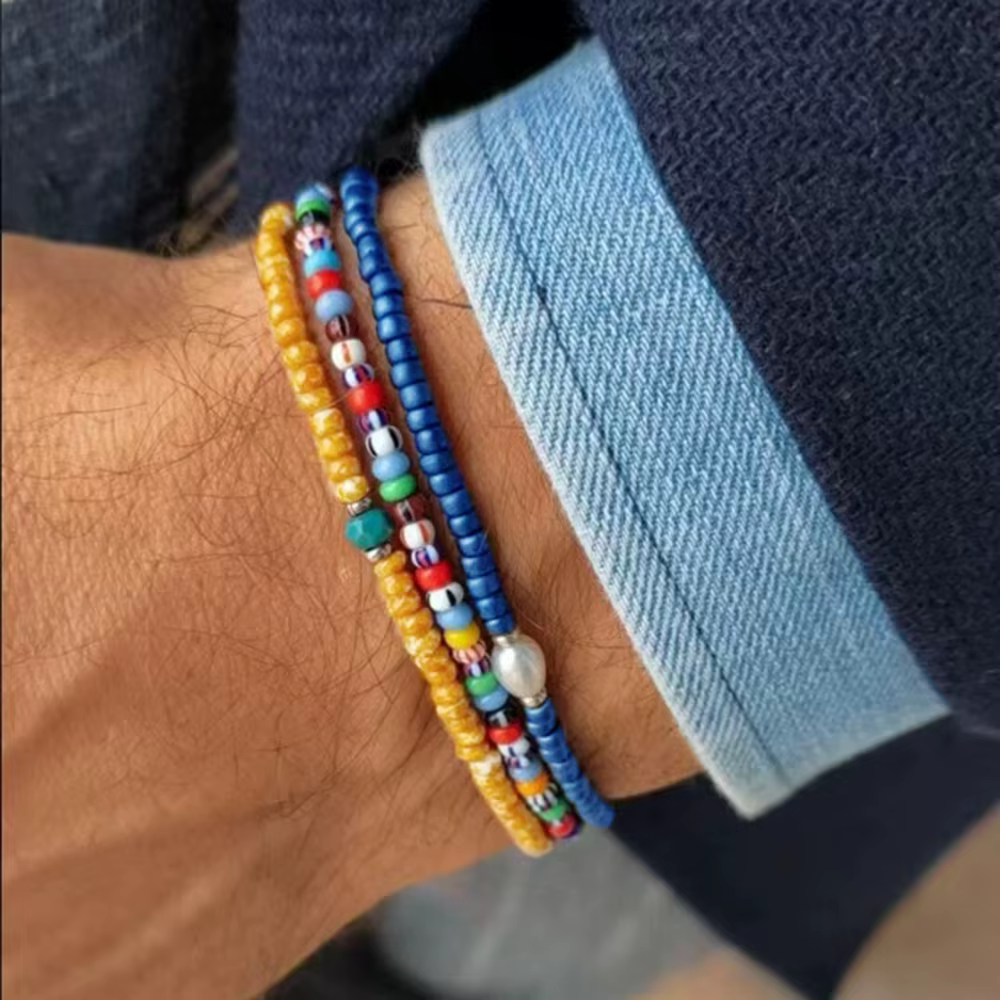 Meetvii bohème coloré MIYUKI perles Bracelet extensible pour femmes hommes Style Simple petite perle