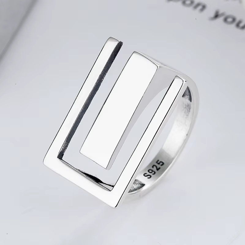 Bagues en argent Sterling 925 pour femmes, Vintage, faites à la main, réglables, rétro, en forme de 