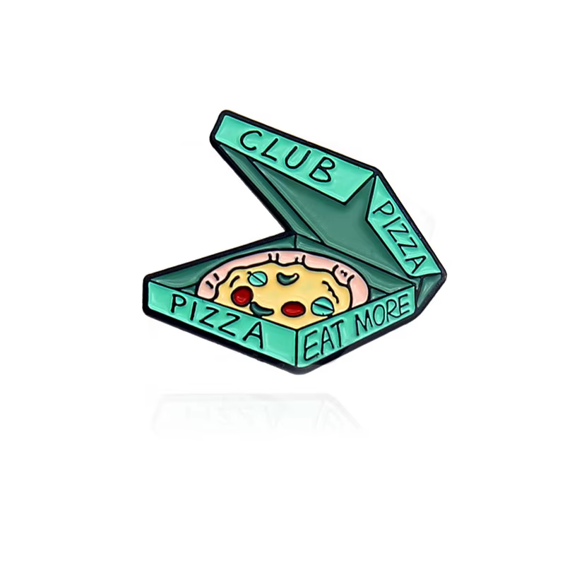 Broche en émail pour sac à dos, nourriture, pizza, belle rose, destruction, Andrinsigne, épingles à 