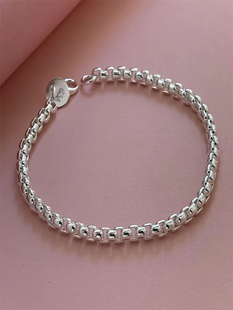 Lihong – Bracelet en argent Sterling 925, boîte ronde vénitienne, bijoux exquis pour femmes, cadeau 