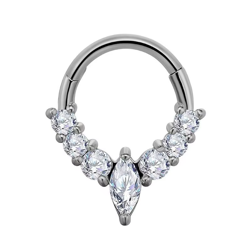 Anneau Cartilage en nez, oreille, Septum élégant, bijoux corps en acier inoxydable, 31BB