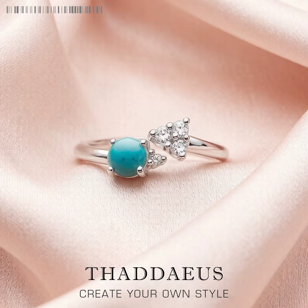 Bague flèche bleue, bijoux fins européens pour femmes, cadeau d'esprit océan tendance printemps 2023