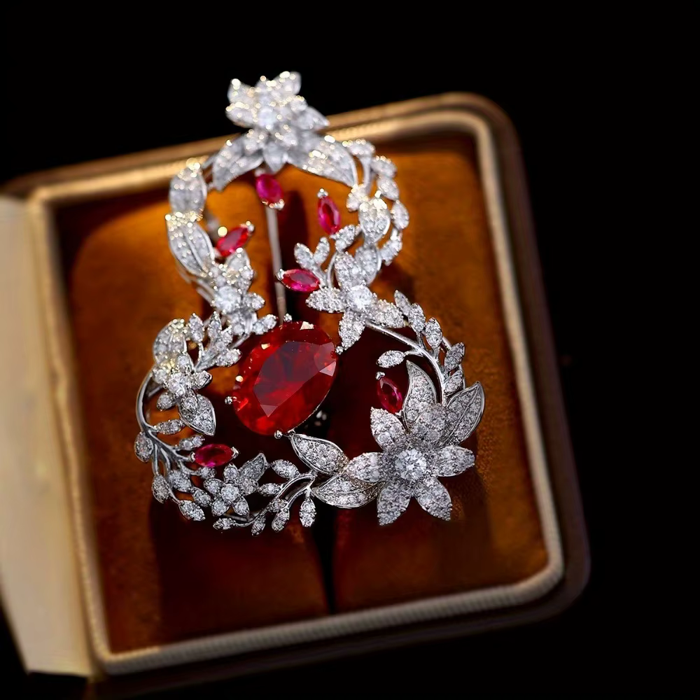 Broche de luxe baroque pour hommes et femmes, belle gourde ajourée, Design botanique, accessoires de
