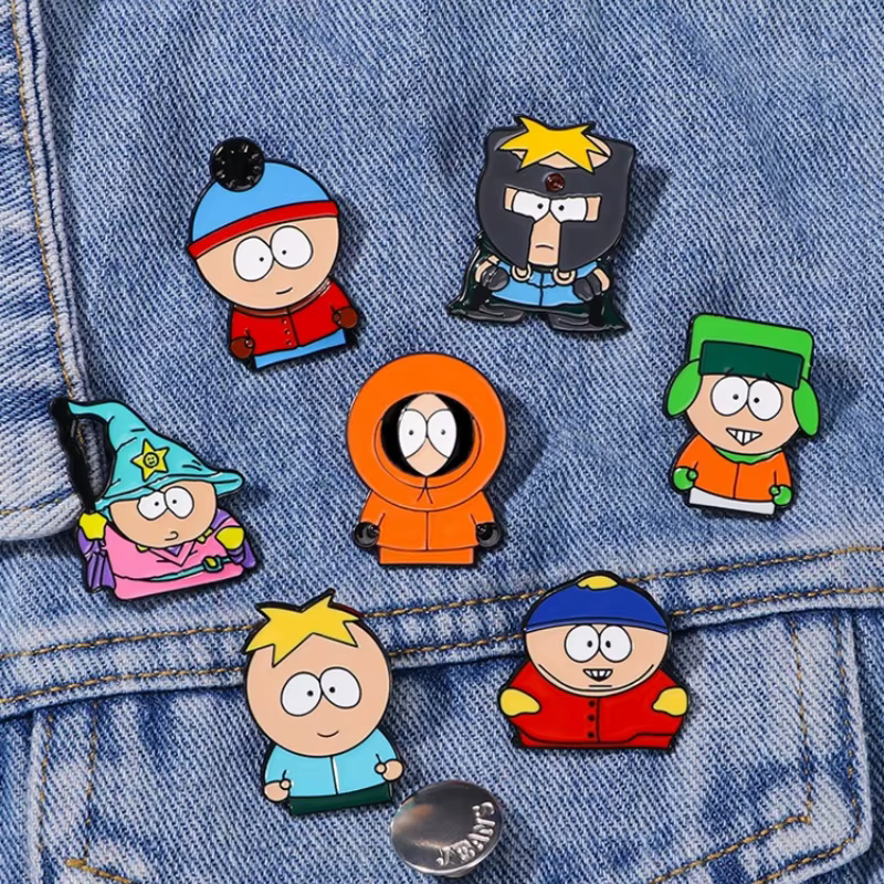 Épingles South Park, bijoux de dessin animé, cadeau pour amis, personnages de dessins animés, épingl
