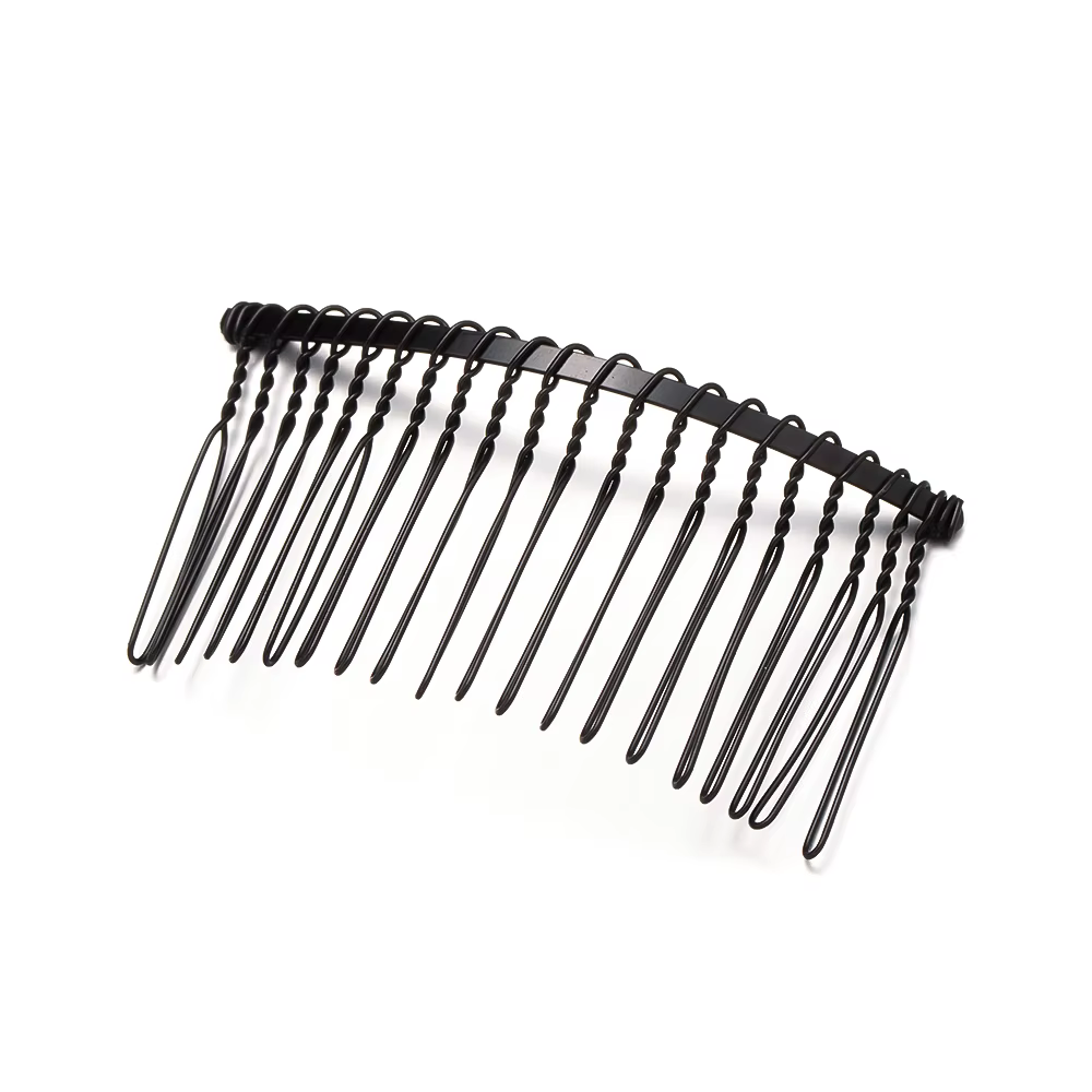 10 pièces/lot 10/12/15/20/30 dents fil noir bandeau insérer peigne couronne de cheveux bricolage mar