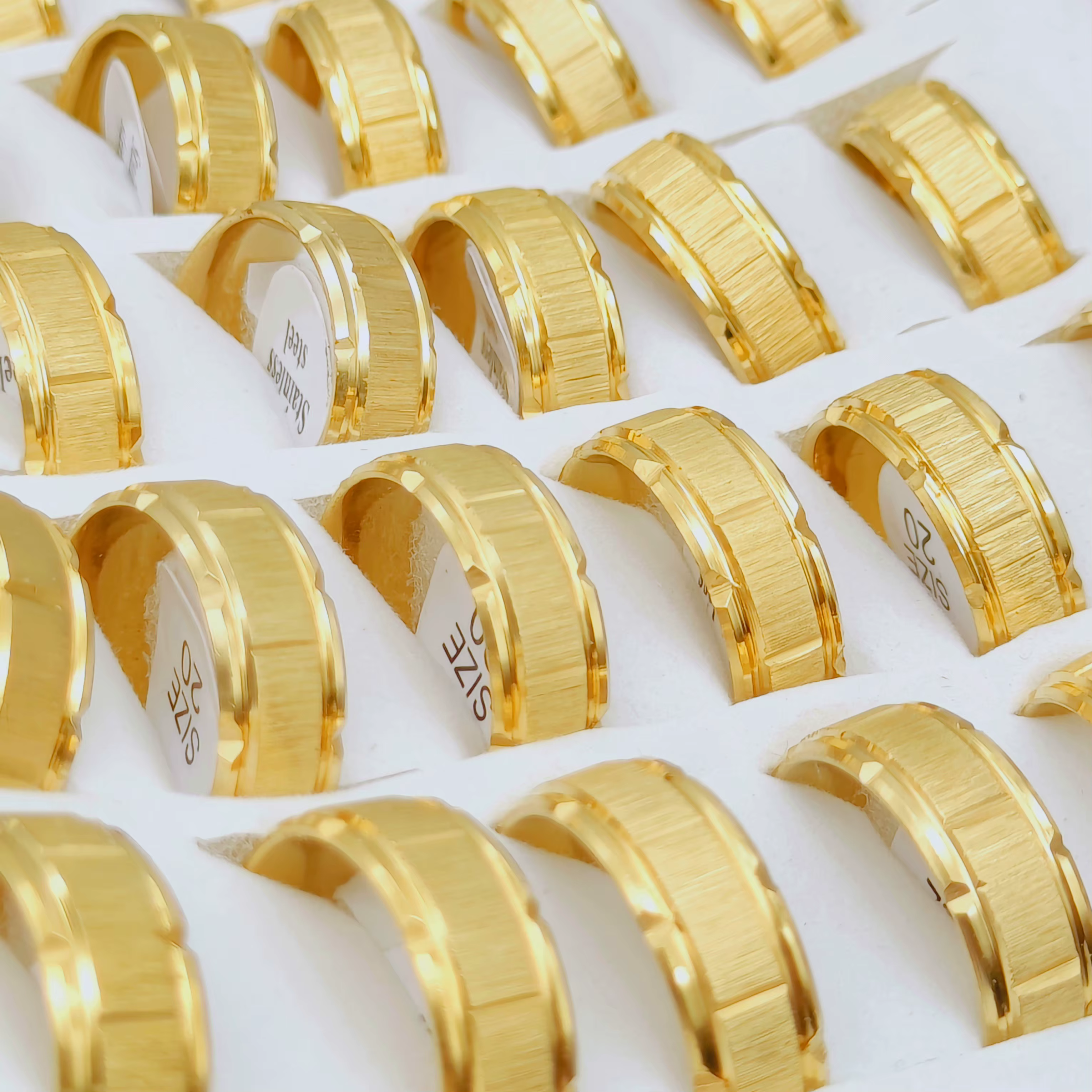 Bague en acier inoxydable pour hommes et femmes, couleurs mélangées, bijoux à breloques à la mode, c
